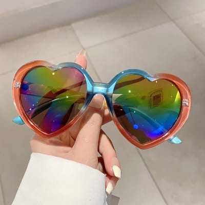 UV400 Bril Design Retro Shades Damesbril Verloop Hart Zonnebril Voor Zomer Buiten Dames Other