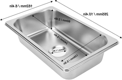 Roestvrijstalen Spoelbak - Handwasbak Bar Gootsteen - Keuken en Badkamer - Zonder Overloop - 24 x 13.5 cm - Zilver
