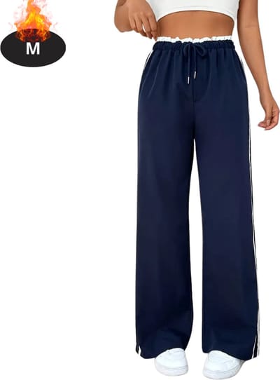 Livano Trainingsbroek Dames - Sportbroek - Trainingsbroek Lang - Trainingspak - Sportkleding - Marineblauw - M