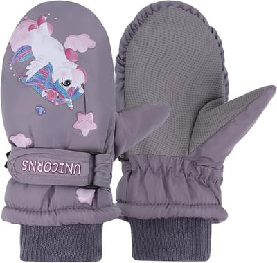 Waterdichte kinder ski handschoenen, warme winter wanten voor outdoor activiteiten, winddicht en ademend, geschikt voor jongens en meisjes van 2-10 jaar, perfect voor skiën en snowboarden