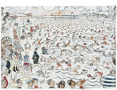 Lanzfeld Ensor - Poster Schilderij 50x70 cm - De Baden van Oostende - James Ensor - Koker