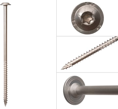 Wovar Tellerkopschroeven RVS A2 8.0 x 180 mm Torx 40 | Doos 50 Stuks