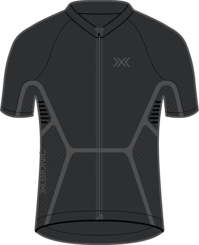 X-BIONIC Women's Xceed Ride Short Sleeve Jersey - Krachtige fietstrui met HygroDiffuser & VectorSphere technologie - Ademende mesh voor optimaal comfort - Zwart/Grijs, S