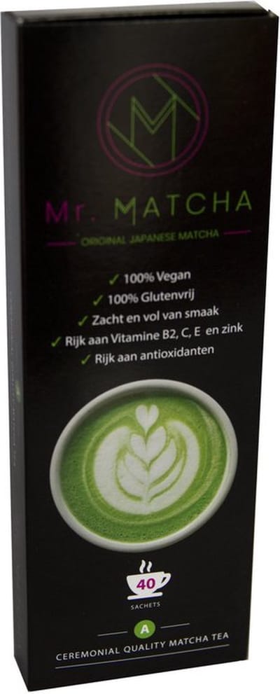 Matcha thee - doos 40 poedersachets- pure matcha - Mr.MATCHA