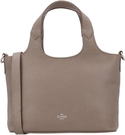 Charm London Washington Handtas - Schoudertas - Shopper - Schouderband - Leer - Leren Dames Tas - Taupe