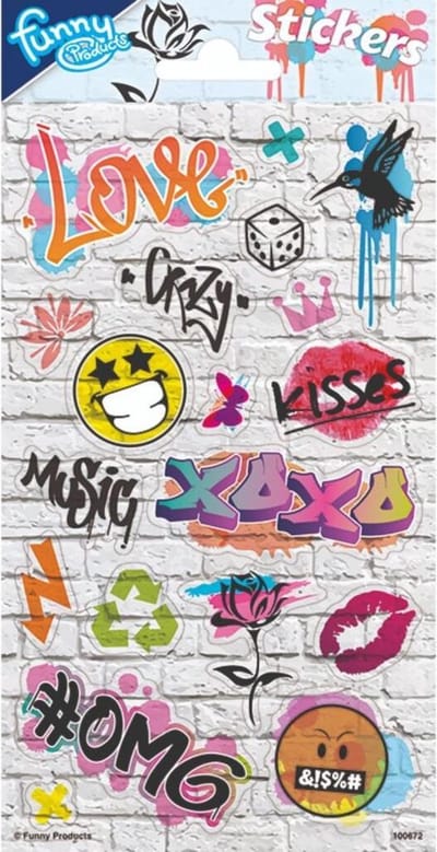 Funny Products Stickerset Graffiti Junior 19 Stickers