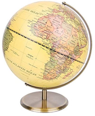30 cm Antiqua Globe - Educatief en Decoratief - Grote Rotatie Globus voor Thuis, School en Kantoor