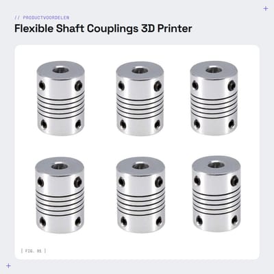 Dailygoods- Askoppeling 6 stuks - Flexibele 3D-printerkoppeling - NEMA 17 - Voor CNC-machine - Binnenste gatgrootte 5/8 mm - Gewicht 14 g - Motor Koppeling