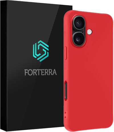 Hoesje Geschikt voor Apple iPhone 17 - Sterk & Shockproof - Siliconen Case - Hoes Cover - Rood