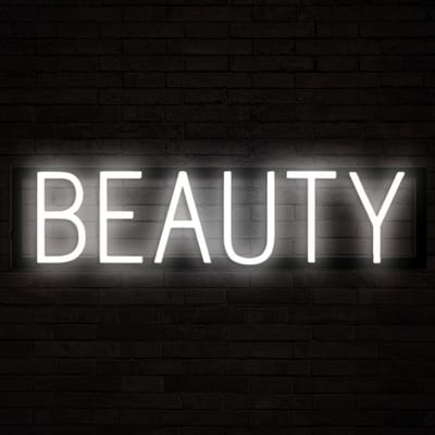 BEAUTY - Lichtreclame Neon LED bord verlicht | SpellBrite | 62,04 x 16 cm | 6 Dimstanden & 8 Lichtanimaties | Reclamebord neon verlichting