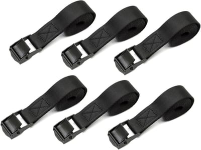 Pack of 6 Ratchet Straps Anchor Straps with Clasp, Suitable for Motorcycle, Car, Bicycle Carrier, 50 cm x 2 cm Straps - ShopVlot