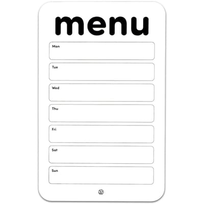 GreenStory - Menuplanner - Zelfklevend - Maaltijdenplanner - Wit - met Sticky Pen