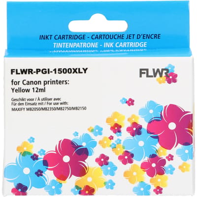FLWR - Cartridges / Canon PGI-1500XL / geel / Geschikt voor Canon