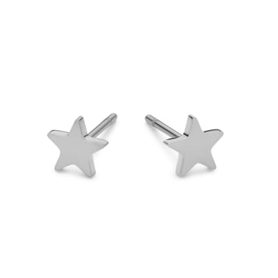 CO88 Collection Oorbellen Dames - Oorstekers - Ster - Ø6mm - Staal - Zilverkleurig - 8CE-70301