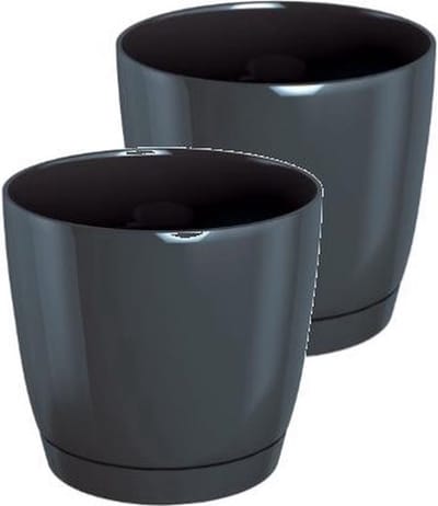 Bloempot Rond Duop 14cm GRAPHITE Prosperplast