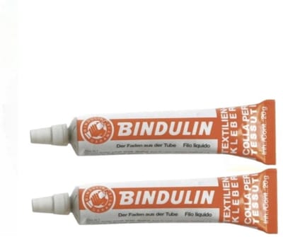 Rayher hobby Kleding/textiel lijm 17,5 gram - Set van 2x stuks - Lijm voor leer/linnen/zeildoek in tube