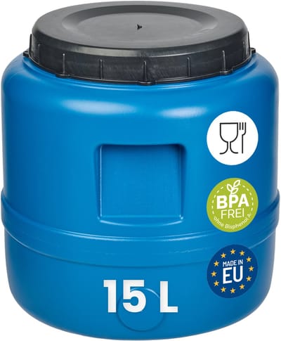 Garronda 15L – Vat met wijde hals - Kuilvoer in vat – Bagagetrommel – Gistingsvat – Gistingscontainer – Voerton