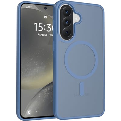 CaseBody Samsung Galaxy A57 Slim Anti-Shock MagSafe Hoesje Blauw