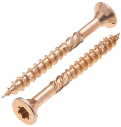 Houtschroeven Torx - Zelfsnijdend Metaal - Houtverbindingen Maken - Verzonken Kop - 5x100mm 200 Stuks - Geel