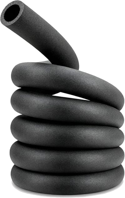 Pijpisolatie Ø 32 mm, 9 mm dik, 1,8 m lang voor verwarmingsbuizen, sanitair, fitnessapparatuur – Zwart – Waterdicht – Geluidsdempend