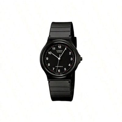 **CASIO YOUTH Vintage Wijzerplaat Horloge** Klassieke essentiële kwartsuurwerk, band, wijzerplaat. Ontworpen voor Japanse markten, horloge (MQ-24-1B) betrouwbaarheid. zwart