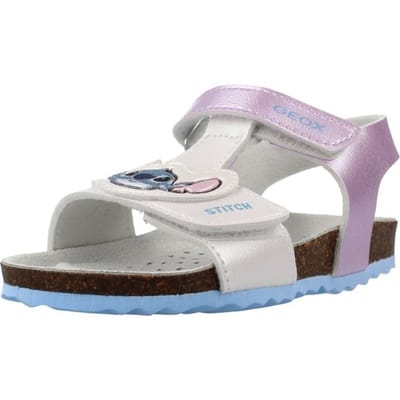 GEOX SANDAL CHALKI PEUTERMEISJES Sandalen - ZILVER/BLAUW - Maat 21
