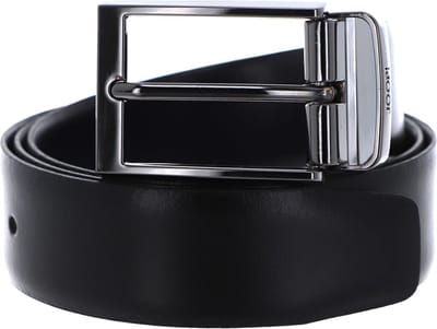 JOOP! Leren Riem Adjustable Coll. Belt 3,5 CM W80 Black-D`Blue Zwart Donkerblauw