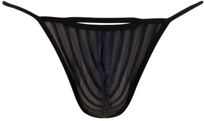 WOH heren microfiber G-string personal allure mesh zwart