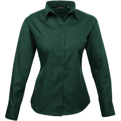 Premier Dames/Dames Shirt Met Lange Mouwen (Fles groen)