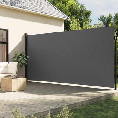 vidaXL - Windscherm - uittrekbaar - 200x500 - cm - antracietkleurig