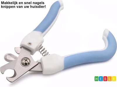 ***Premium Professioneel Dieren Nagelschaartje - Hond/Kat/Konijn/Vogel/ Cavia/Knaagdier - Incl. Veiligheidsstop - van Heble®***