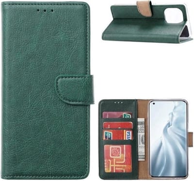 LuxeBass Hoesje geschikt voor RealMe 7 Boekhoesje Groen gsm hoesje - telefoonhoes - telefoonhoesjes