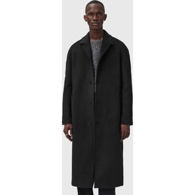 AllSaints Axel Coat Black Taglia: 34 | Cappotti monopetto Outlet | Uomo | Nero