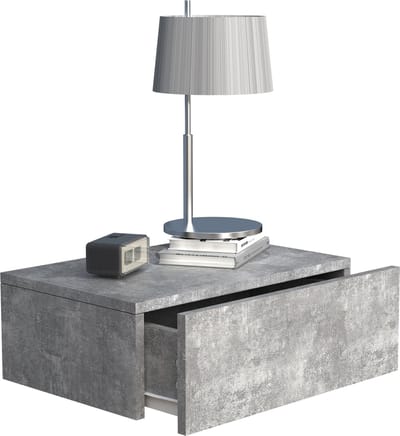 Houten wandlade nachtkastje wandplank lade console nachtkastje Usal M 45 cm