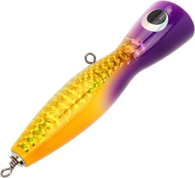 Aantrekkelijke Popper Lure met Reflecterend Ontwerp voor Snoek, Tonijn en Forel - 18cm 120g Houten Aas in Geel