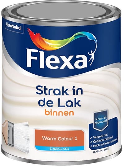 Flexa - Strak In De Lak Binnenlak Zijdeglans - Warm Colour 1 - Mengverf - 750 Ml