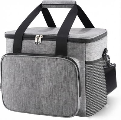 Livatto Koeltas 15 L - Grijs - Opvouwbare Isolatie Koeltas voor Maaltijden en Dranken - Waterdicht - Voor Picknick, Strand, Kantoor