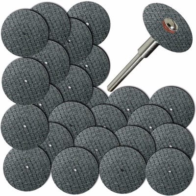 Snijschijf set van 25/100 stuks van 32 mm met mandrel voor draaigereedschap en accessoires