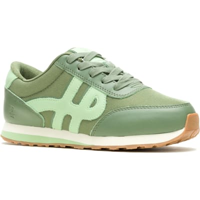 Hush Puppies Seventy8 Dames Sneakers Van Leer In Olijfgroen