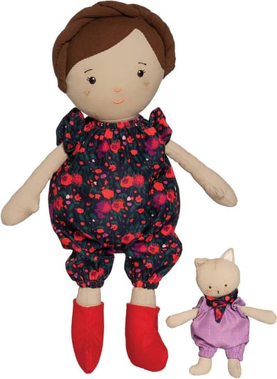 Zachte Pop - Pluche Pop Knuffelpop - Spelen en Wassen - Machinewasbaar en Droger Veilig - 3556 cm - Meerkleurig