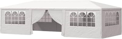 Tuinpaviljoen Met Ramen - Partytent Buiten - Feestelijke Bijeenkomsten - Eenvoudige Opbouw - 4 x 9 m - Wit