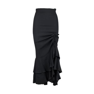 Moschino Couture gelaagde geplooide lange rok - jaren '90