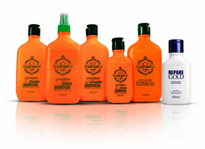 Gold Spell Poderosa Kit – Complete Haarverzorgingsroutine (Shampoo + Tonic + Conditioner + Serum + Intensief Masker + Repare Gold)