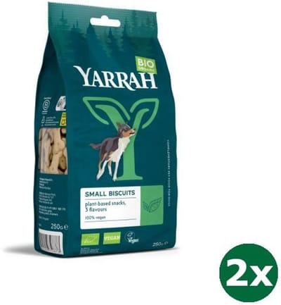 2x250 gr Yarrah dog vegetarische multi-koekjes hondensnack NL-BIO-01
