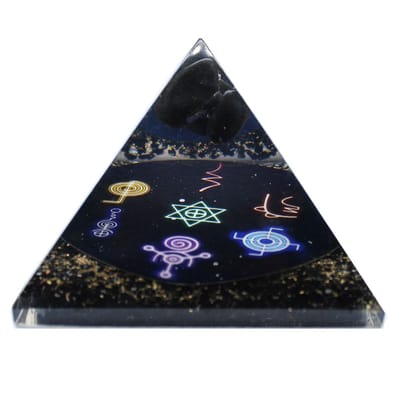 Orgonite Piramide - Middernacht Reiki - 90mm