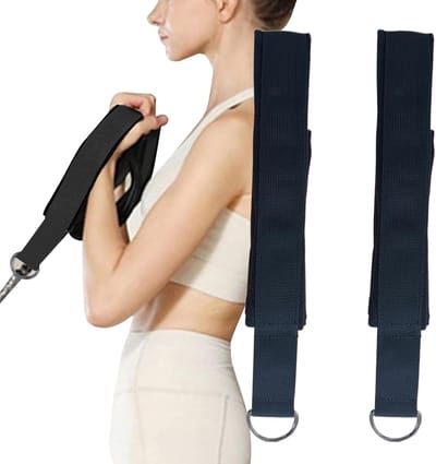Yogariemen - Strekband Riem - Flexibiliteit Verbeteren - Dubbele Ring Ontwerp - 38cm 28cm - Zwart