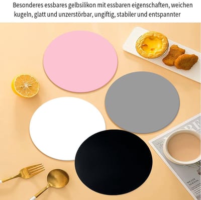 Dailygoods- Onderzetters Antislip - Ronde Onderzetters - Siliconen Onderzetters - Onderzetters voor Dranken - Set van 3 - Duurzaam Materiaal - Drankonderzetters