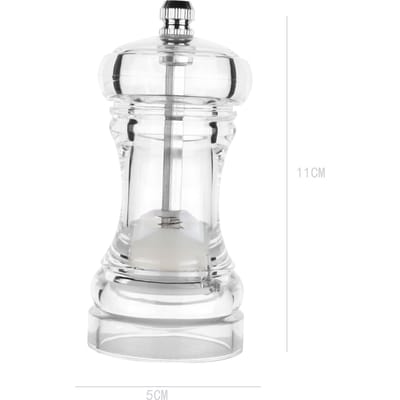 Moulin à épices, moulin à sel et à poivre, shaker rechargeable, broyeur manuel d'herbes, rotor en céramique réglable, outils de cuisine white