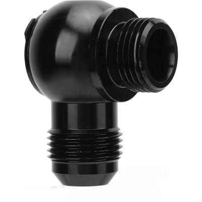Raccord Adaptateur Banjo AN10 vers 12in NPT Alliage d'Aluminium Noir Capacité de Charge Élevée Adaptateur Banjo