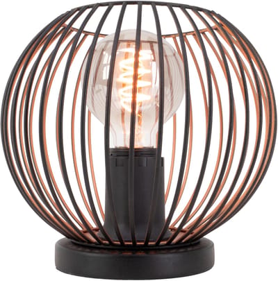 EGLO Almanzora Tafellamp - E27 - Ø 20 cm - Zwart/Koper
